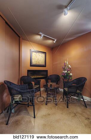 Waiting area in beauty salon View Large Photo Image Stock Photo - Waiting area in beauty salon. Fotosearch