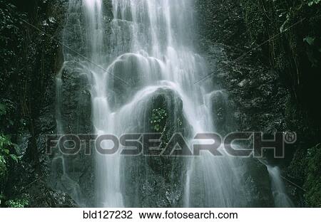 Stock Image - Waterfall close-up. Fotosearch