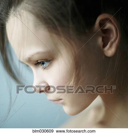 Stock Photo - Close up of Caucasian woman's face. Fotosearch