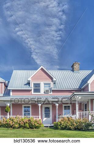 Bed and breakfast overlooking sunny yard View Large Photo Image Stock Photograph - Bed and breakfast overlooking sunny yard. Fotosearch