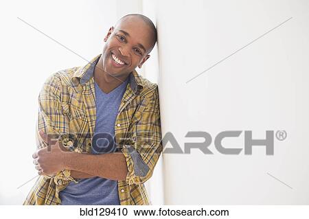 Stock Image - Black man smiling. Fotosearch