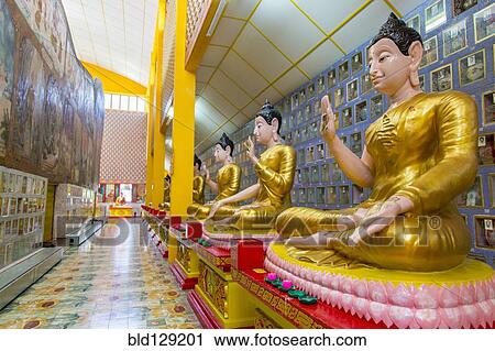 Buddha statues in Wat Chayamangkalaram temple, George Town, Penang, Malaysia View Large Photo Image Stock Image - Buddha statues in Wat Chayamangkalaram temple, George Town, Penang, Malaysia. Fotosearch