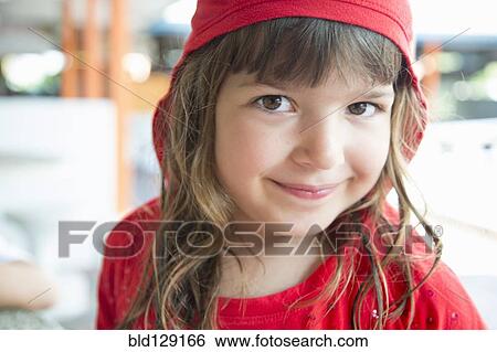 Stock Photograph - Caucasian girl smiling. Fotosearch