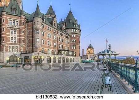 Chateau Frontecac at dawn, Quebec, Canada View Large Photo Image Stock Image - Chateau Frontecac at dawn, Quebec, Canada. Fotosearch