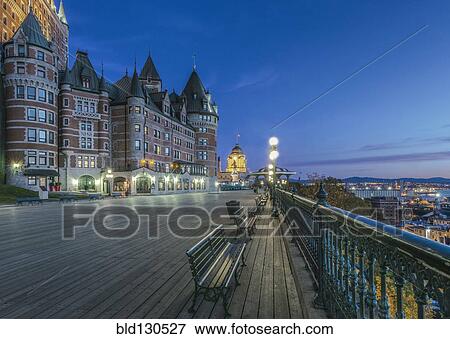Chateau Frontecac illuminated at night, Quebec, Canada View Large Photo Image Stock Photo - Chateau Frontecac illuminated at night, Quebec, Canada. Fotosearch