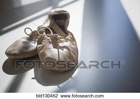 Stock Image - Close up of ballet slippers. Fotosearch