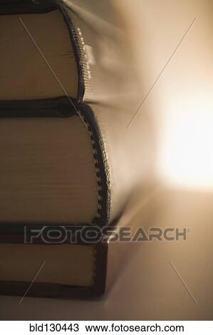 Stock Image - Close up of book spines. Fotosearch
