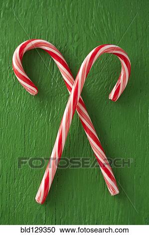 Stock Image - Close up of candy canes. Fotosearch