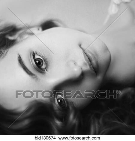 Picture - Close up of Caucasian girl's face. Fotosearch