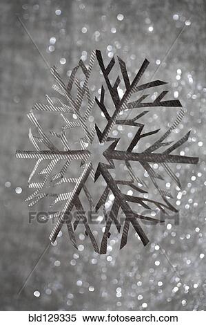 Close up of silver snowflake View Large Photo Image Stock Photography - Close up of silver snowflake. Fotosearch
