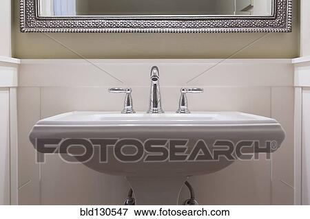 Faucet and sink in modern bathroom View Large Photo Image Stock Photo - Faucet and sink in modern bathroom. Fotosearch