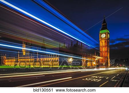 Long exposure view of traffic by Big Ben, London, United Kingdom View Large Photo Image Stock Image - Long exposure view of traffic by Big Ben, London, United Kingdom. Fotosearch
