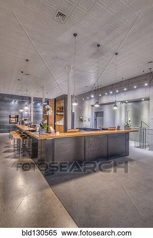 Stock Photography - Reception area in modern office building. Fotosearch