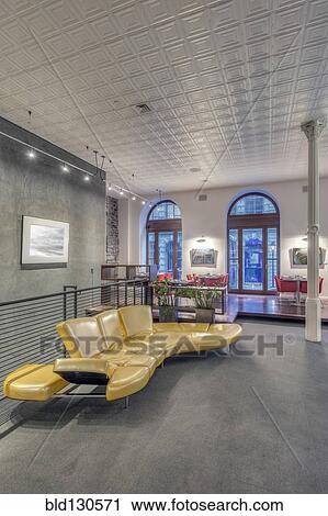 Sofa in lobby area of modern office View Large Photo Image Stock Image - Sofa in lobby area of modern office. Fotosearch