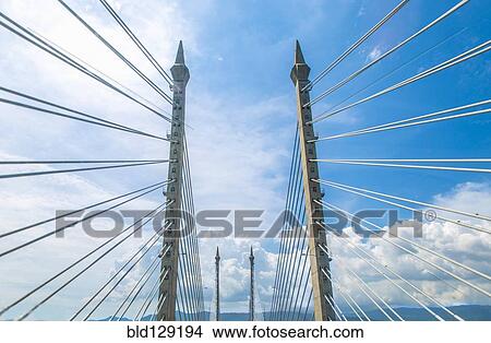 Suspension cables of Penang bridge, George Town, Penang, Malaysia View Large Photo Image Picture - Suspension cables of Penang bridge, George Town, Penang, Malaysia. Fotosearch