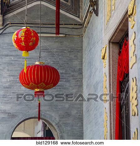 Traditional Chinese Lanterns in Buddhist temple View Large Photo Image Stock Photo - Traditional Chinese Lanterns in Buddhist temple. Fotosearch