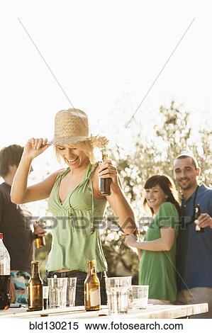 Stock Photography - Woman dancing outdoors. Fotosearch