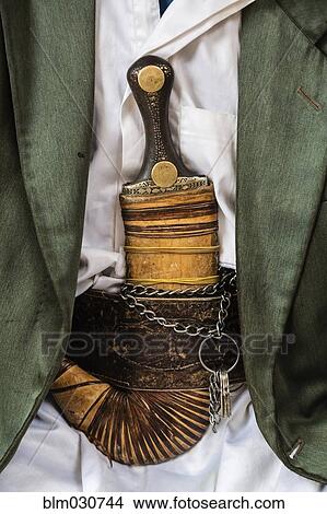 Picture - Close up of Yemeni jimbiya dagger. Fotosearch