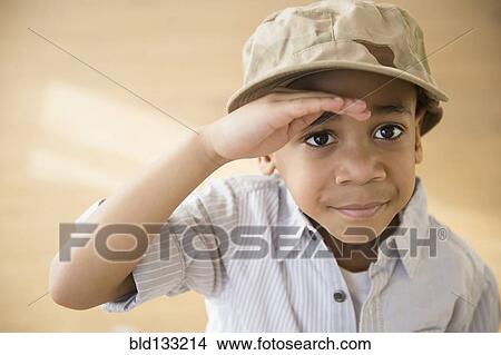 African American boy giving salute View Large Photo Image Picture - African American boy giving salute. Fotosearch