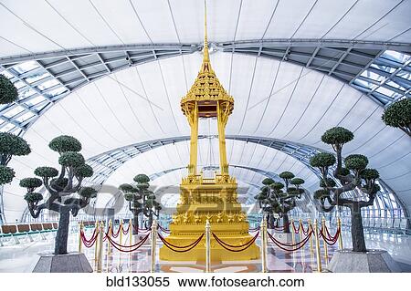 Stock Photography - Buddhist shrine in Suvarnabhumi Airport, Bangkok, Thailand. Fotosearch
