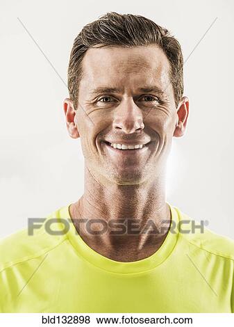 Stock Photo - Caucasian man smiling. Fotosearch