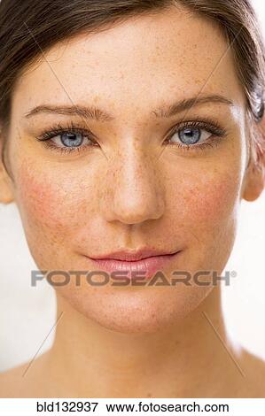 Caucasian woman smiling View Large Photo Image Stock Photo - Caucasian woman smiling. Fotosearch