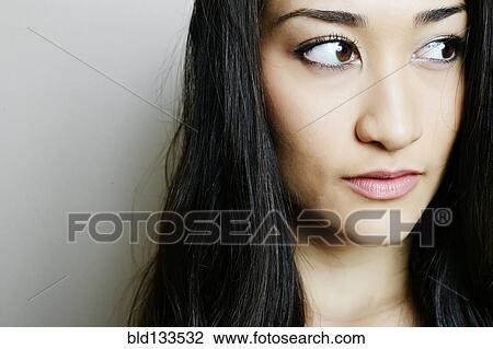 Close up of mixed race woman's face View Large Photo Image Stock Image - Close up of mixed race woman's face. Fotosearch