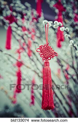Picture - Decorations hanging from plants. Fotosearch