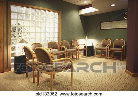 Stock Image - Empty dental office waiting room. Fotosearch
