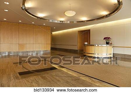 Picture - Empty lobby area in office building. Fotosearch