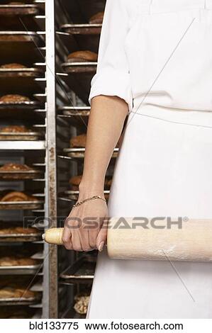 Hispanic baker holding rolling pin in bakery View Large Photo Image Stock Photography - Hispanic baker holding rolling pin in bakery. Fotosearch