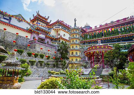 Picture - Ornate Kek Lok Si temple, George Town, Penang, Malaysia. Fotosearch