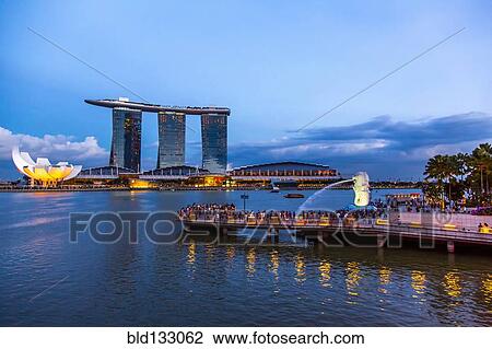 Singapore city skyline lit up at night, Singapore, Republic of Singapore View Large Photo Image Stock Image - Singapore city skyline lit up at night, Singapore, Republic of Singapore. Fotosearch