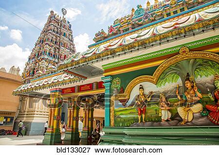 Stock Photo - Sri Mahamariamman temple, Kuala Lumpur, Federal Territory of Kuala Lumpur, Malaysia. Fotosearch