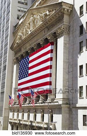 American flag hanging from New York Stock Exchange, New York City, New York, United States View Large Photo Image Stock Image - American flag hanging from New York Stock Exchange, New York City, New York, United States. Fotosearch