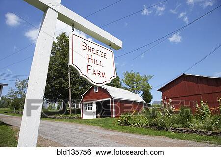 'Breeze Hill Farm' sign on rural road View Large Photo Image Stock Photograph - 'Breeze Hill Farm' sign on rural road. Fotosearch