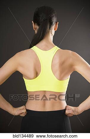 Caucasian woman with hands on hips View Large Photo Image Stock Photo - Caucasian woman with hands on hips. Fotosearch