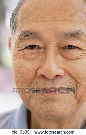 Close up of Senior man's smiling face View Large Photo Image Stock Image - Close up of Senior man's smiling face. Fotosearch