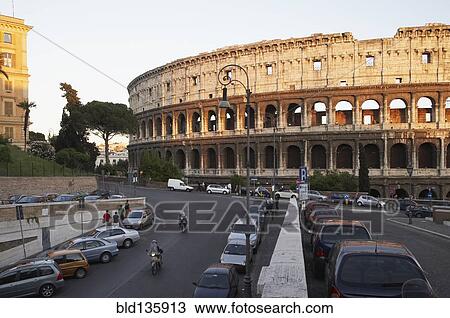 Colosseum overlooking parking lot, Rome, Italy View Large Photo Image Stock Image - Colosseum overlooking parking lot, Rome, Italy. Fotosearch
