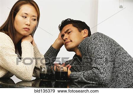 Stock Photo - Couple arguing. Fotosearch