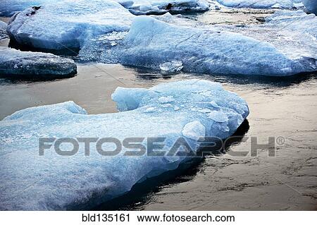 Glaciers floating in arctic water View Large Photo Image Stock Image - Glaciers floating in arctic water. Fotosearch