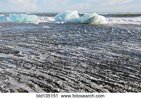 Glaciers melting on arctic beach View Large Photo Image Stock Image - Glaciers melting on arctic beach. Fotosearch