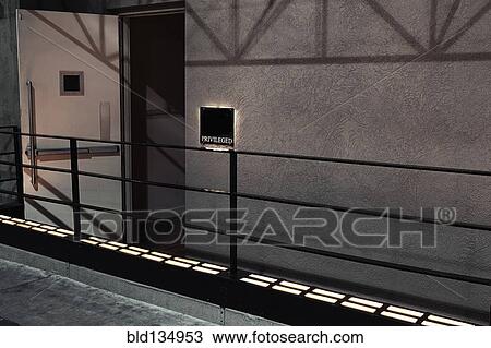 Stock Image - Private entrance to nightclub. Fotosearch