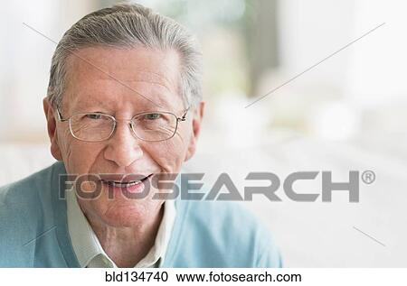 Stock Image - Senior Caucasian man smiling. Fotosearch
