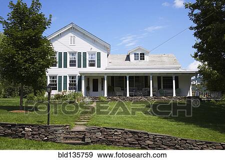 Stone wall outside suburban house View Large Photo Image Stock Photo - Stone wall outside suburban house. Fotosearch
