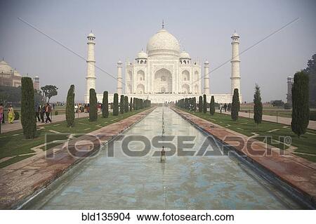 Taj Mahal with still pool, Agra, India View Large Photo Image Picture - Taj Mahal with still pool, Agra, India. Fotosearch