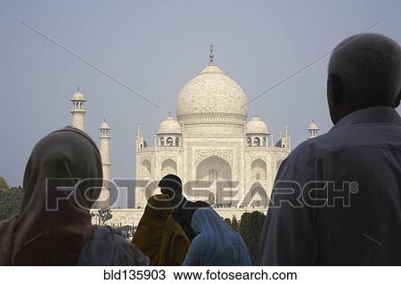 Tourists admiring Taj Mahal, Agra, India View Large Photo Image Stock Image - Tourists admiring Taj Mahal, Agra, India. Fotosearch