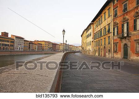 Walkway on urban riverfront, Pisa, Toscano, Italy View Large Photo Image Stock Image - Walkway on urban riverfront, Pisa, Toscano, Italy. Fotosearch