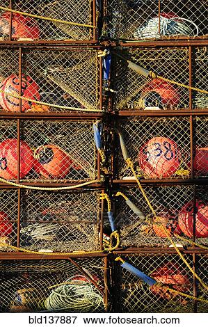 Buoys in net baskets View Large Photo Image Stock Photo - Buoys in net baskets. Fotosearch