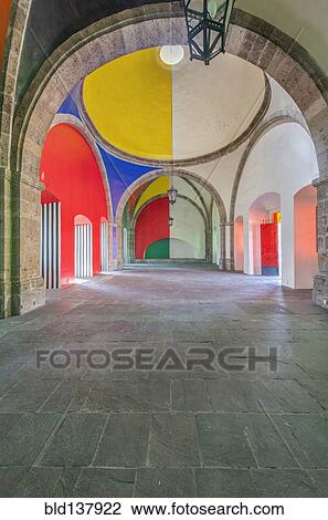 Stock Image - Colorful domes of Hospicio Cabanas, Guadalajara, Jalisco, Mexico. Fotosearch